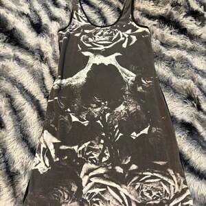 Iron Fist Gothic Skull and Rose Graphic Mini Dress, Size Medium — Alt Y2K Style
